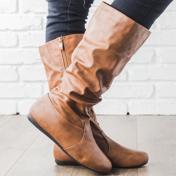 2019 style women flat low heel knee-high casual boots fashion round head women shoes autumn winter long knight boots, Black
2019 style women flat low heel knee-high casual boots fashion round head women shoes autumn winter long knight boots, Black