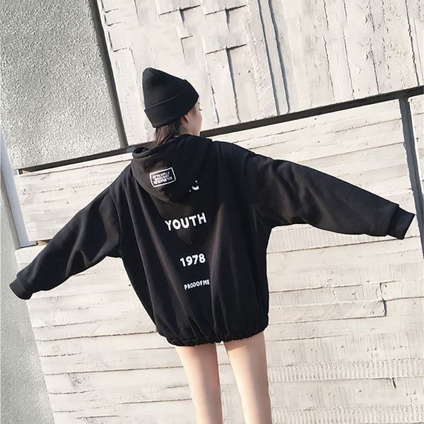 women's letter hoodies sweatshirt ladies korean streetwear kawaii hoodie sweatshirts autumn winter oversize outwear pullovers, Black
women's letter hoodies sweatshirt ladies korean streetwear kawaii hoodie sweatshirts autumn winter oversize outwear pullovers, Black