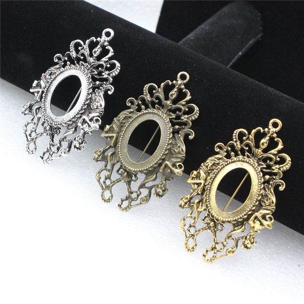 fit 18x25mm vintage oval brooch blank setting bezel tray base mermaid cabochons for diy brooch making 5pcs/lot k06130, Silver
fit 18x25mm vintage oval brooch blank setting bezel tray base mermaid cabochons for diy brooch making 5pcs/lot k06130, Silver