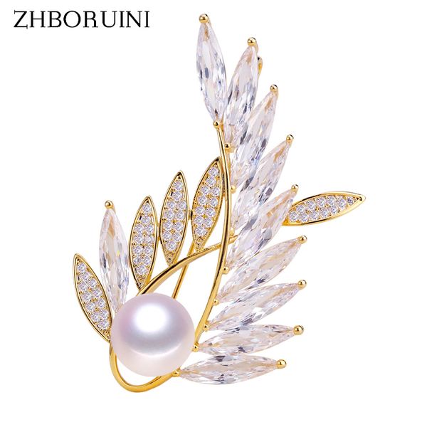 zhboruini 2019 natural freshwater pearl brooch austria crystals gold creative brooch pins pearl jewelry for women accessories, Slivery;golden
zhboruini 2019 natural freshwater pearl brooch austria crystals gold creative brooch pins pearl jewelry for women accessories, Slivery;golden