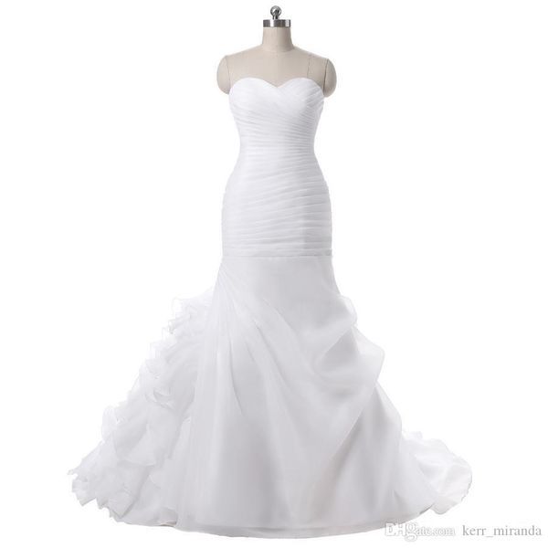 white arrived sweetheart ruffle mermaid long organza wedding party bride dresses for women wedding gowns plus size wedding dresses
white arrived sweetheart ruffle mermaid long organza wedding party bride dresses for women wedding gowns plus size wedding dresses