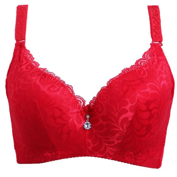 women adjusted-straps underwear thin lace bra padded brassiere solid color push up underwire 3/4 cups d 95 90 85 80, Red;black
women adjusted-straps underwear thin lace bra padded brassiere solid color push up underwire 3/4 cups d 95 90 85 80, Red;black
