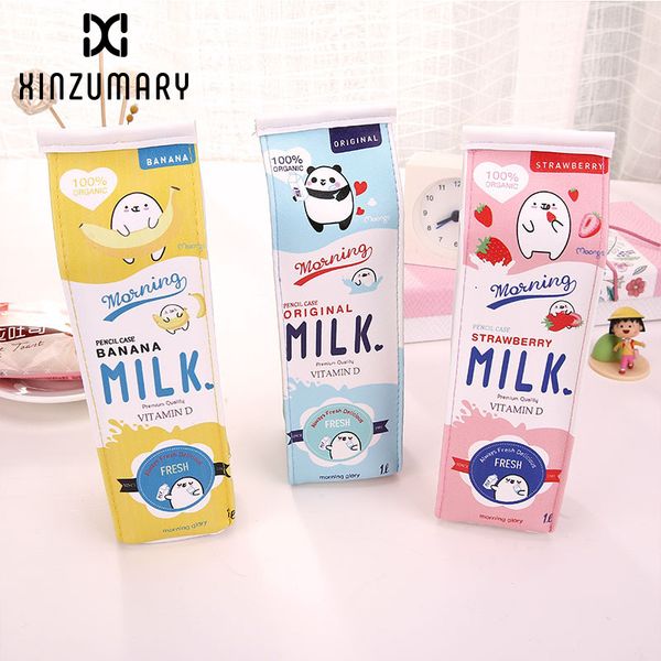 1pcs creative pu leather pencil box cases simulation milk box cute pencil bag case kawaii stationery school supplies kids gifts
1pcs creative pu leather pencil box cases simulation milk box cute pencil bag case kawaii stationery school supplies kids gifts
