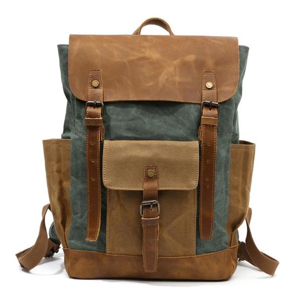 yupinxuan oil wax canvas cow leather backpacwaterproof rucksac15" lap daypaclarge capacity vintage s
yupinxuan oil wax canvas cow leather backpacwaterproof rucksac15" lap daypaclarge capacity vintage s
