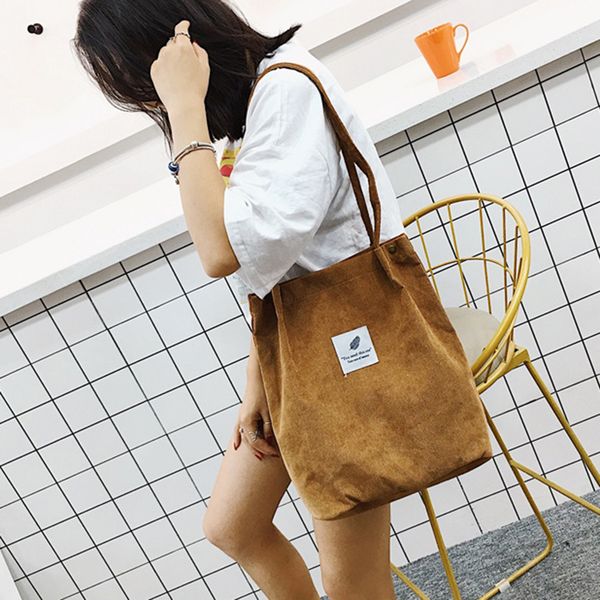 ladies solid corduroy shoulder bags environmental shopping bag tote package cross body pouch purses casual hand bag for women
ladies solid corduroy shoulder bags environmental shopping bag tote package cross body pouch purses casual hand bag for women