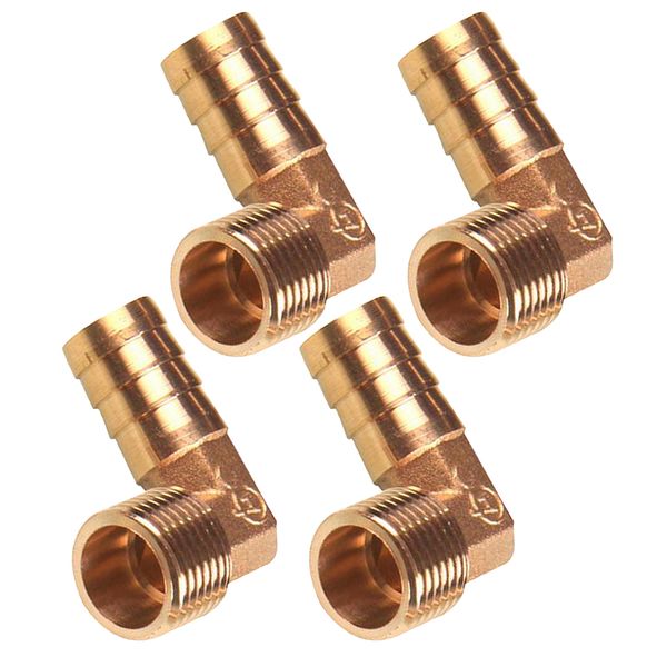 4 pieces 1/2 bsp to 16mm brass 90 degree male elbow barb hose tail pipe gas fittings
4 pieces 1/2 bsp to 16mm brass 90 degree male elbow barb hose tail pipe gas fittings