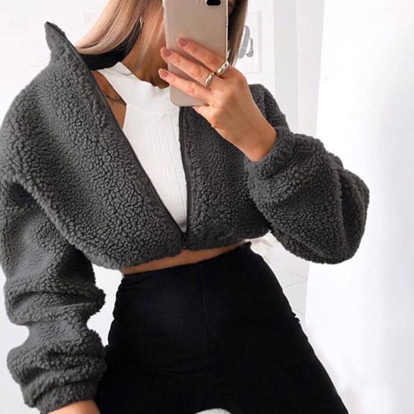 winter warm fluffy faux fur coats jackets women furry fake fur cropped jacket open front overcoat plush jackets outweare3, Black
winter warm fluffy faux fur coats jackets women furry fake fur cropped jacket open front overcoat plush jackets outweare3, Black