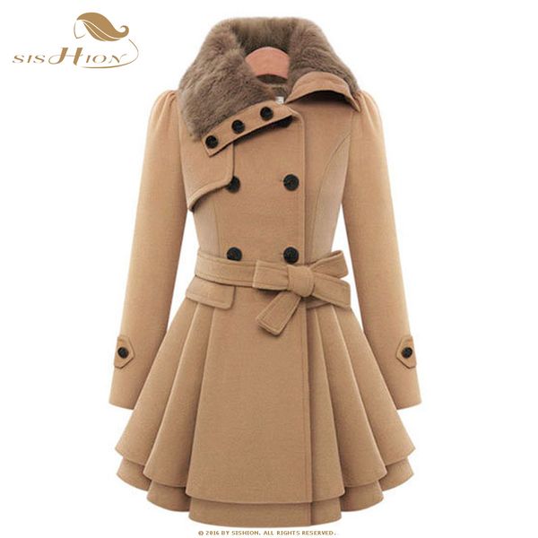 sishion 4xl plue size womens midi coat 2019 autumn winter wool blend coat qy0322 double breasted ladies belt coats, Black
sishion 4xl plue size womens midi coat 2019 autumn winter wool blend coat qy0322 double breasted ladies belt coats, Black