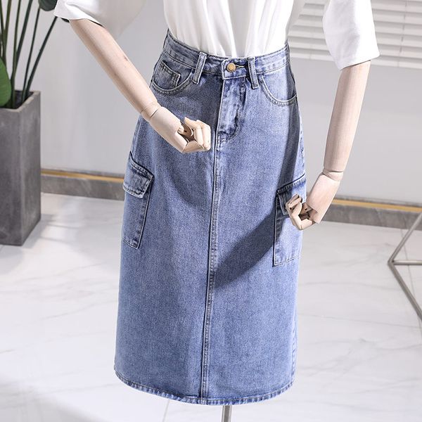 2020 spring and summer new korean high waist split long section a-shaped casual denim skirt women tide casual jeans saias r422, Black
2020 spring and summer new korean high waist split long section a-shaped casual denim skirt women tide casual jeans saias r422, Black