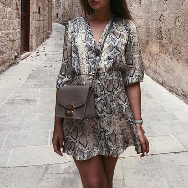 women dress shopping chiffon party loose daily elegant a line button down mini snake print v neck casual summer half sleeve, Black;gray
women dress shopping chiffon party loose daily elegant a line button down mini snake print v neck casual summer half sleeve, Black;gray