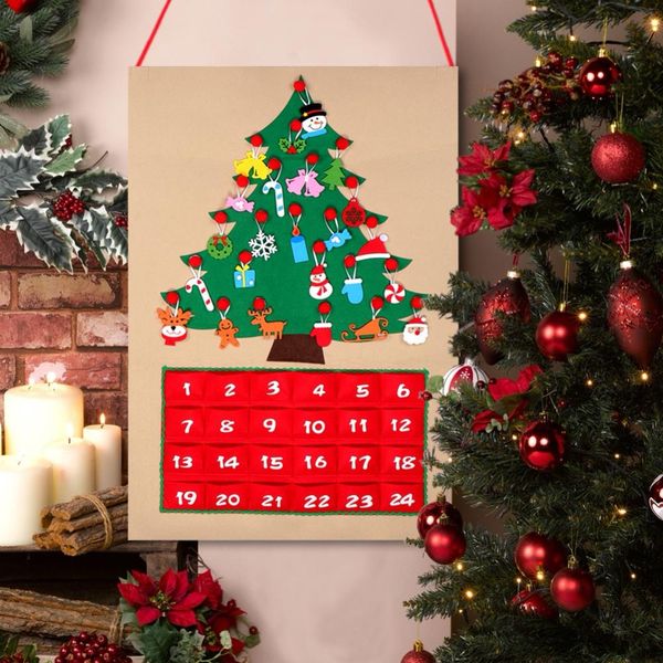 diy fabric christmas felt advent calendar with pocket tree ornament wall hanging christmas decoration for home new year
diy fabric christmas felt advent calendar with pocket tree ornament wall hanging christmas decoration for home new year