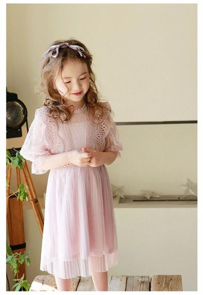 2020 summer new girl princess dress korean style lace half sleeve fairy dress kids clothes e20655, Red;yellow
2020 summer new girl princess dress korean style lace half sleeve fairy dress kids clothes e20655, Red;yellow