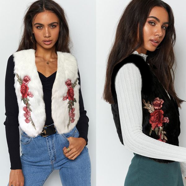 retro embroidery faux fur coat vest winter coat women sleeveless autumn female fur black white jacket woman vest party
retro embroidery faux fur coat vest winter coat women sleeveless autumn female fur black white jacket woman vest party