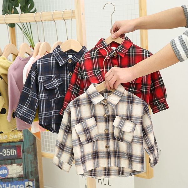 small and medium clothing 2019 baby boy girl plaid pocket baby long sleeve shirt children's shirt children's clothing n026, White;black
small and medium clothing 2019 baby boy girl plaid pocket baby long sleeve shirt children's shirt children's clothing n026, White;black