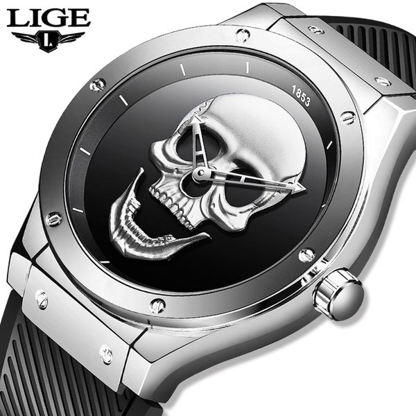 lige mens watches new skull watch men's sports watch men waterproof stainless steel gold quartz clock, Slivery;brown
lige mens watches new skull watch men's sports watch men waterproof stainless steel gold quartz clock, Slivery;brown