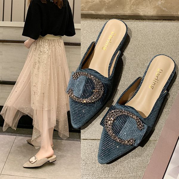 slippers women shoes woman mules summer 2020 new fashion pointed toe square low heels metal buckle velvet casual shoes slides, Black
slippers women shoes woman mules summer 2020 new fashion pointed toe square low heels metal buckle velvet casual shoes slides, Black