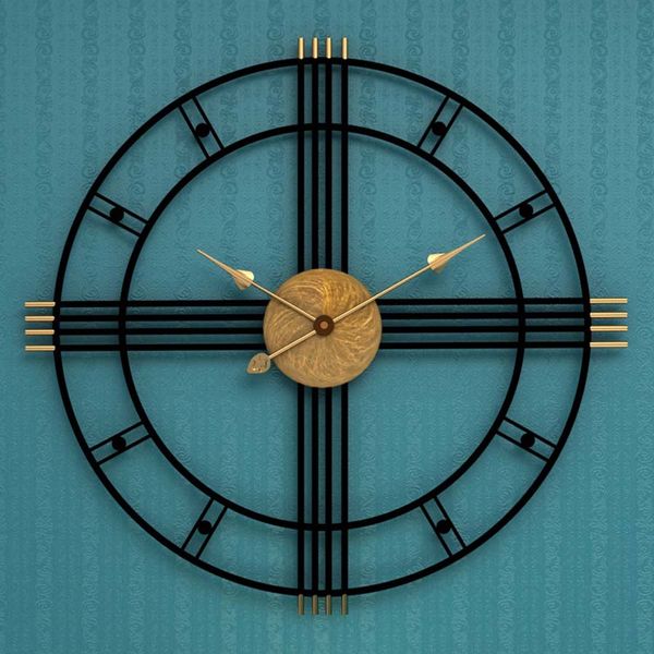 large metal wall clock modern design for living room european vintage retro roman clocks iron art wall watch home decor 50cm
large metal wall clock modern design for living room european vintage retro roman clocks iron art wall watch home decor 50cm