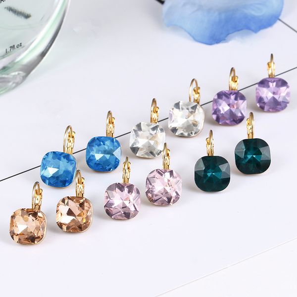 e0257 fashion gold color square stud earrings pink red green black austrian crystal rhinestone earring for women wedding jewelry, Golden;silver
e0257 fashion gold color square stud earrings pink red green black austrian crystal rhinestone earring for women wedding jewelry, Golden;silver