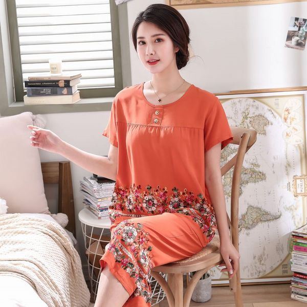 middle-aged and elderly people pajamas summer female mother thin short-sleeved 2pc large size cotton suit home service night set, Black;red
middle-aged and elderly people pajamas summer female mother thin short-sleeved 2pc large size cotton suit home service night set, Black;red