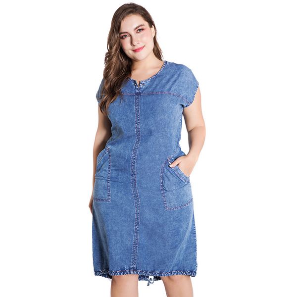 casual dresses 2021 summer ladies plus size denim dress for women clothes round neck pockets large party bonjean, Black;gray
casual dresses 2021 summer ladies plus size denim dress for women clothes round neck pockets large party bonjean, Black;gray
