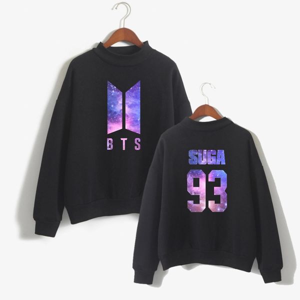 star bulletproof boys 2018 korean-style new celebrity style high collar crew neck loose-fit hoodie men and women couples, Black
star bulletproof boys 2018 korean-style new celebrity style high collar crew neck loose-fit hoodie men and women couples, Black