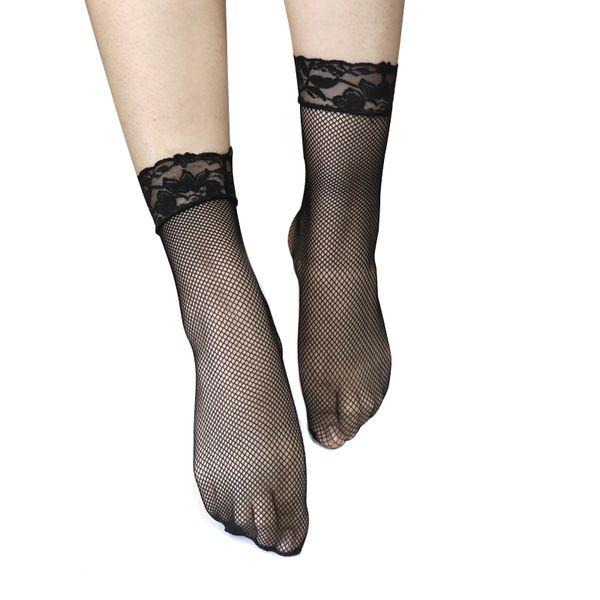 6pcs/3pair lace mesh fishnet socks nylon transparent elastic ankle fish net thin women cool socks sokken meias summer socks, Black;white
6pcs/3pair lace mesh fishnet socks nylon transparent elastic ankle fish net thin women cool socks sokken meias summer socks, Black;white