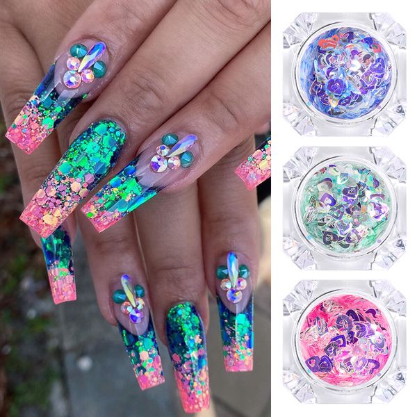 1 box nail sequins nail art colorful flakes holographics pink blue sequins decoration design sticker, Silver;gold
1 box nail sequins nail art colorful flakes holographics pink blue sequins decoration design sticker, Silver;gold
