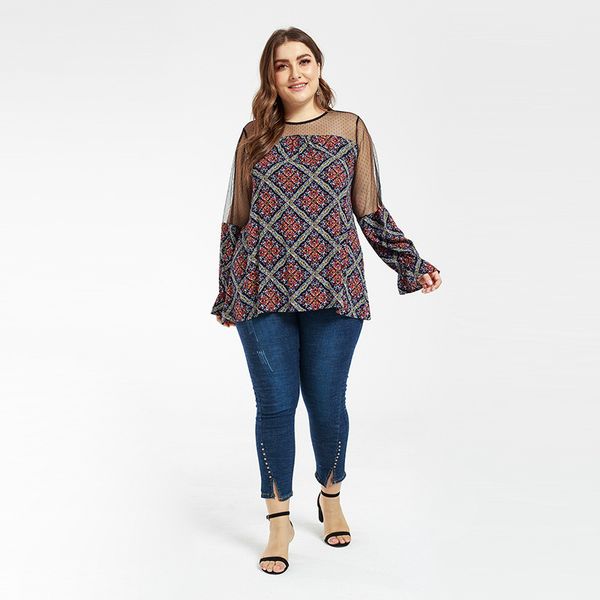 new spring lace stitching light-ripe printed jacket for large-size women's wear in europe and america, White
new spring lace stitching light-ripe printed jacket for large-size women's wear in europe and america, White