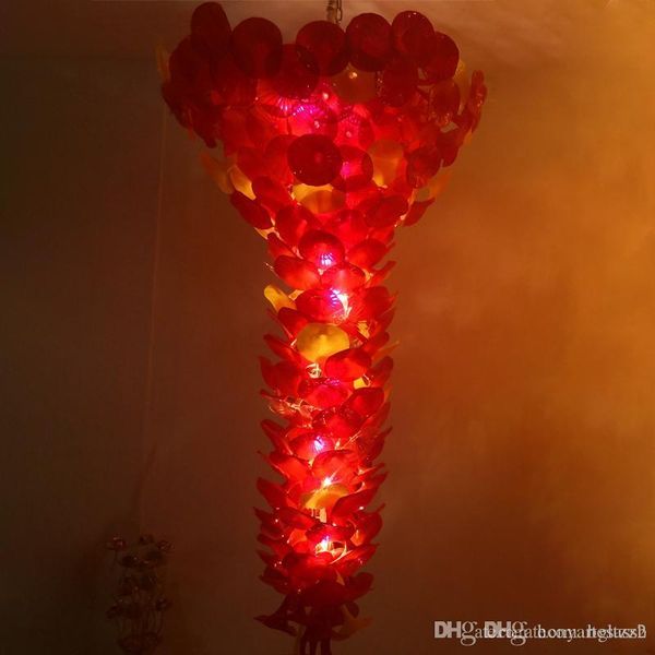 luxury red glass large chandelier europe style hand blown trumpet shape glass chandelier staircase led pendant light for home decor
luxury red glass large chandelier europe style hand blown trumpet shape glass chandelier staircase led pendant light for home decor