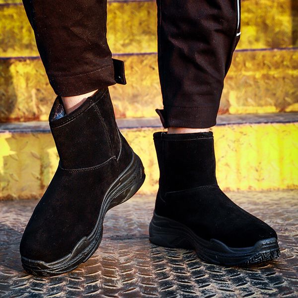 20209 solid color plush comfortable warm cotton boots men's snow boots fashion non-slip flat bottom warm korean classic, Black
20209 solid color plush comfortable warm cotton boots men's snow boots fashion non-slip flat bottom warm korean classic, Black