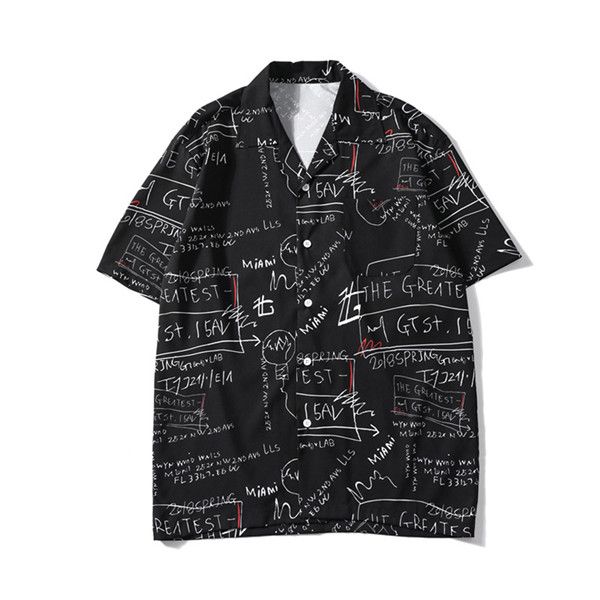 fashion mens designer shirts black creative pattern short sleeve shirts casual beach loose blouse for men, White;black
fashion mens designer shirts black creative pattern short sleeve shirts casual beach loose blouse for men, White;black