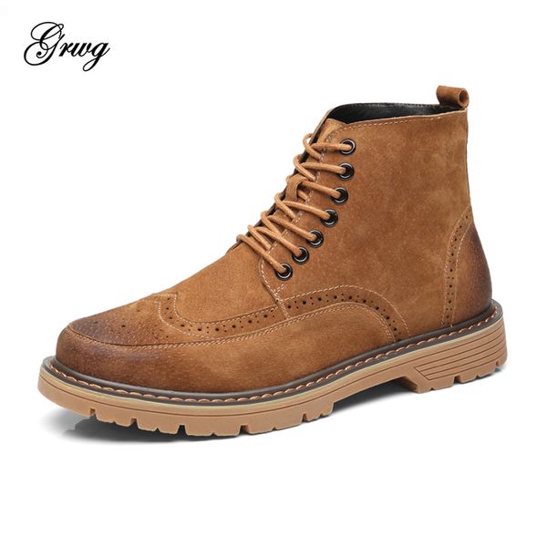 grwg autumn spring men boots big size 38-46 vintage style men shoes casual fashion lace-up male work boots, Black
grwg autumn spring men boots big size 38-46 vintage style men shoes casual fashion lace-up male work boots, Black