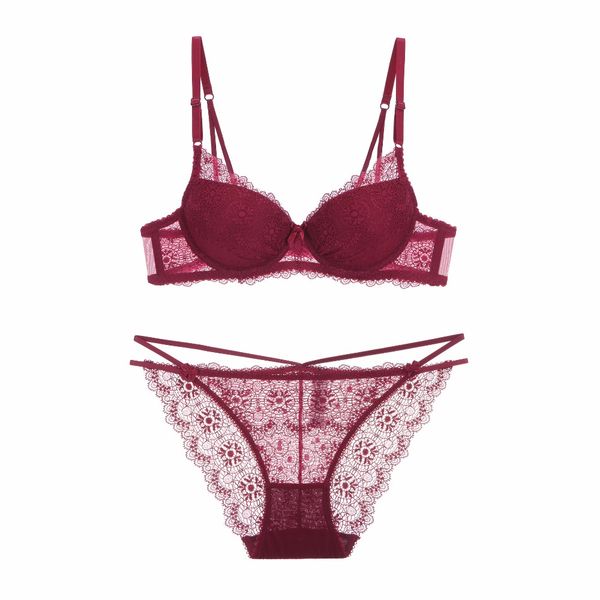 new lace hollow deep v thin thin bra set beauty back bra underwear push up lingerle set, Red;black
new lace hollow deep v thin thin bra set beauty back bra underwear push up lingerle set, Red;black