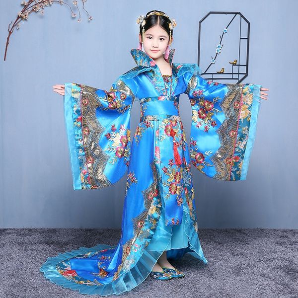 traditional royal dramaturgic chinese ancient costume for girls tang dynasty court princess fairy drag tail dance costume, Black;red
traditional royal dramaturgic chinese ancient costume for girls tang dynasty court princess fairy drag tail dance costume, Black;red