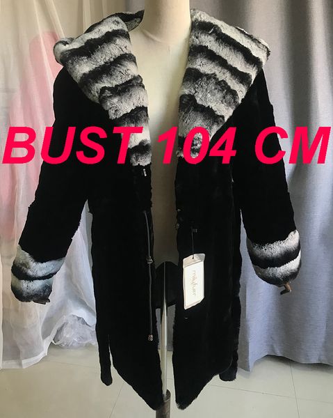 maylofuer all real rex fur belt coat hood, Black
maylofuer all real rex fur belt coat hood, Black