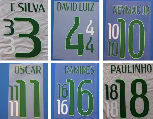 2014 brazil green printing soccer namesets neymar jr t.silva david luiz player's stamping stickers brasil plastic printed football numb
2014 brazil green printing soccer namesets neymar jr t.silva david luiz player's stamping stickers brasil plastic printed football numb