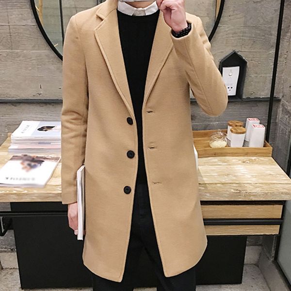 men wool coat winter autumn fashion minimalist solid khaki black blue casual business woolen overcoat work kirean lapel outwear
men wool coat winter autumn fashion minimalist solid khaki black blue casual business woolen overcoat work kirean lapel outwear