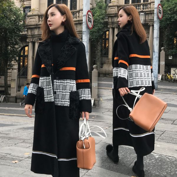 2018 winter fashion new female coat knee long section thick warm jacket warm casual black woolen coat female yzh688
2018 winter fashion new female coat knee long section thick warm jacket warm casual black woolen coat female yzh688