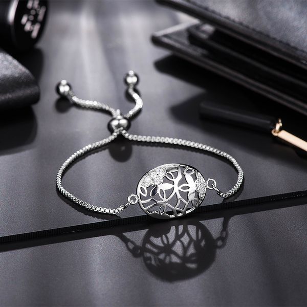 white bracelet plated jewellery fashion hollow oval white zircon pure copper bracelet for women gift jewelry, Black
white bracelet plated jewellery fashion hollow oval white zircon pure copper bracelet for women gift jewelry, Black