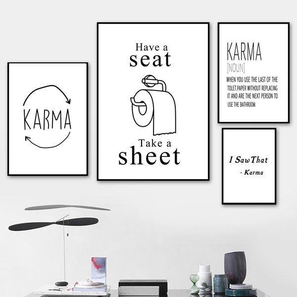 toilet paper karma nordic posters and prints wall art canvas painting black white wall pictures for living room bathroom decor
toilet paper karma nordic posters and prints wall art canvas painting black white wall pictures for living room bathroom decor