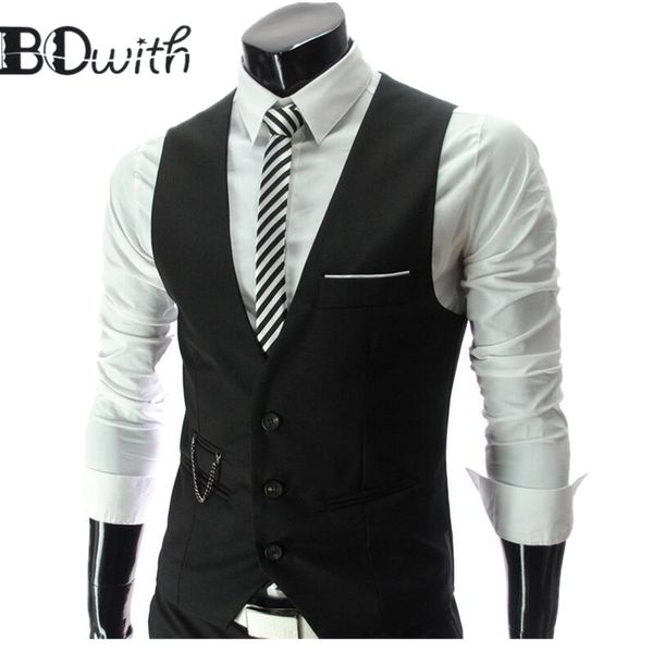 handsome black men's sleeveless slim fit suit vest single breasted four buttons business dating wedding dress waistcoat, Black;white
handsome black men's sleeveless slim fit suit vest single breasted four buttons business dating wedding dress waistcoat, Black;white