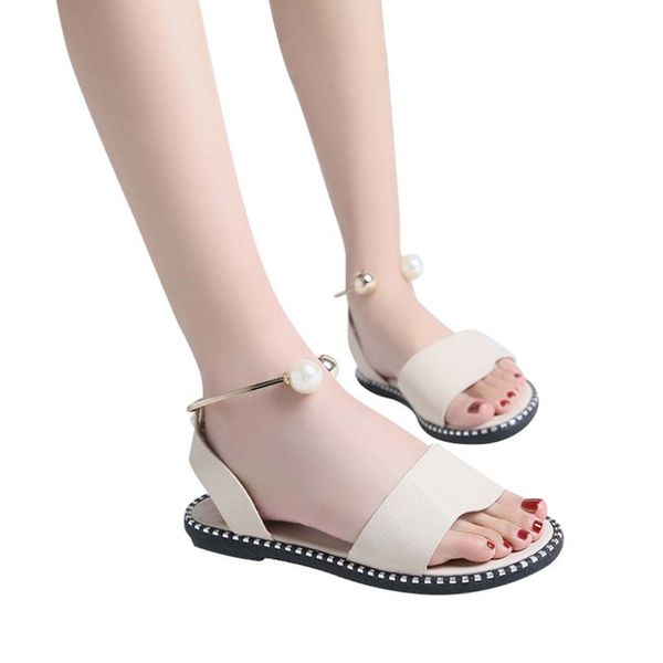 women's solid color pearl flat round head comfortable casual shoes flat shoes cool 2019 spring and summer new style, Black
women's solid color pearl flat round head comfortable casual shoes flat shoes cool 2019 spring and summer new style, Black