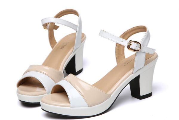 2019 women's sandals in summer with new style high heel coarse heel @07, Black
2019 women's sandals in summer with new style high heel coarse heel @07, Black