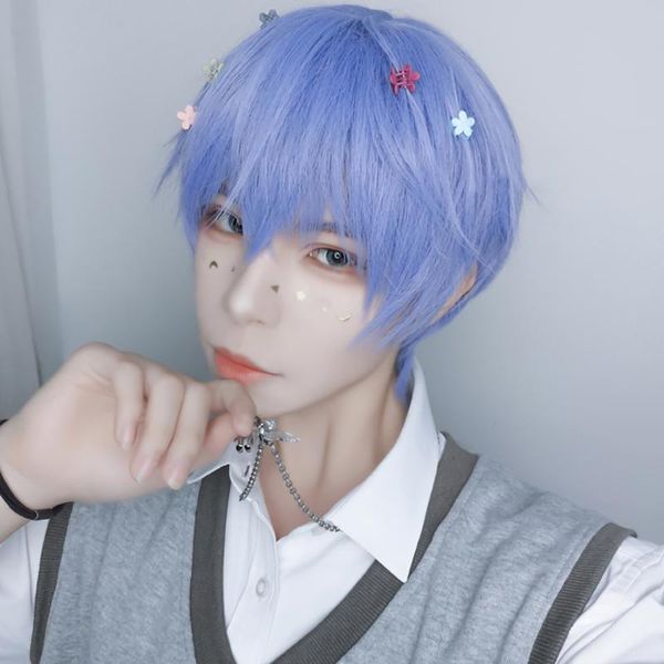 ailiade blue short synthetic wigs bangs straight heat resistant natural fake hair for women boy cosplay daily anime party, Black
ailiade blue short synthetic wigs bangs straight heat resistant natural fake hair for women boy cosplay daily anime party, Black