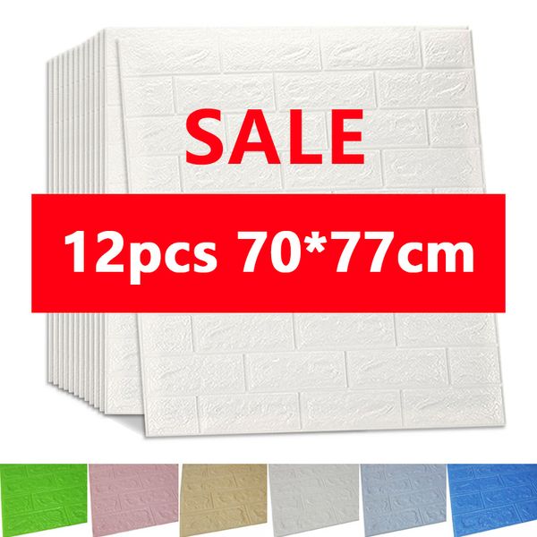12pcs 3d wall stickers imitation brick bedroom decor waterproof self-adhesive wallpaper for living room kitchen tv backdrop decor70*77
12pcs 3d wall stickers imitation brick bedroom decor waterproof self-adhesive wallpaper for living room kitchen tv backdrop decor70*77