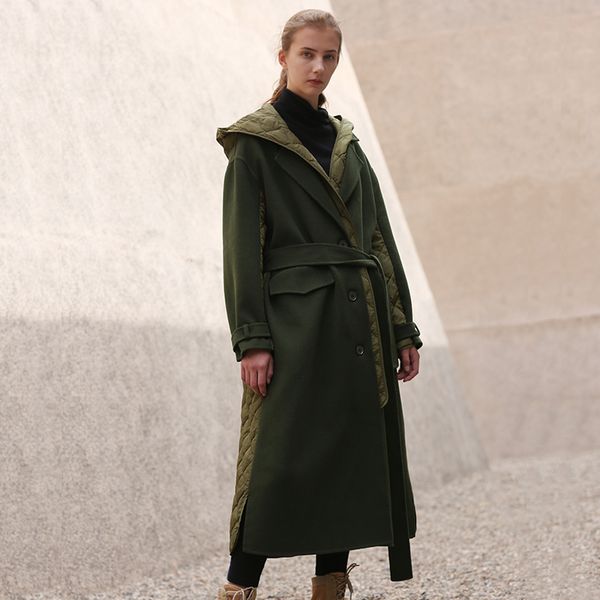irinaw148 2018 winter new arrival army green with a detachabe hood oversized long white duck down jacket wool coat women, Black
irinaw148 2018 winter new arrival army green with a detachabe hood oversized long white duck down jacket wool coat women, Black