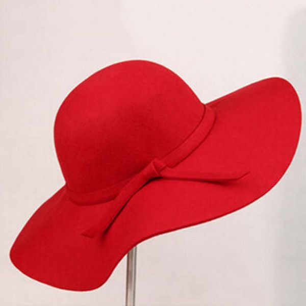 2019 new fashion women's solid fedora structued woolen waves large brim jazz cap vintage panama elegant hat bowknot lady hat, Blue;gray
2019 new fashion women's solid fedora structued woolen waves large brim jazz cap vintage panama elegant hat bowknot lady hat, Blue;gray