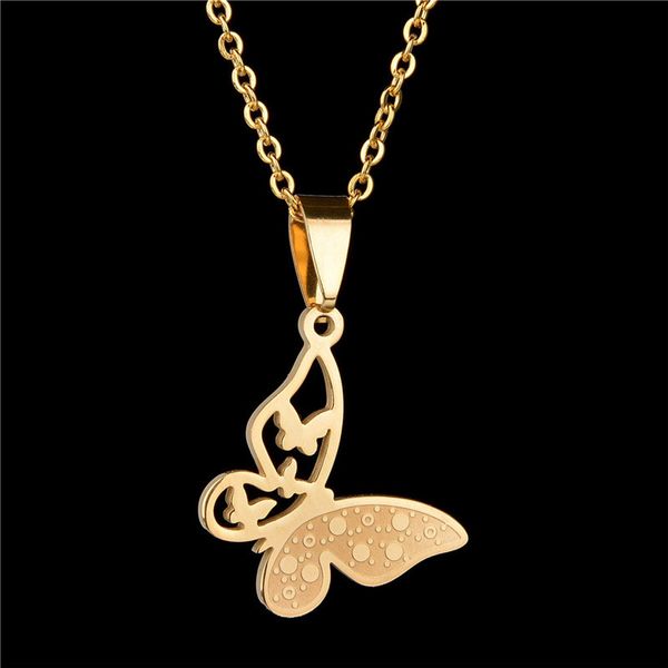 uage stainless steel necklace for women man lover's hollow butterfly gold and silver color pendant necklace engagement jewelry
uage stainless steel necklace for women man lover's hollow butterfly gold and silver color pendant necklace engagement jewelry