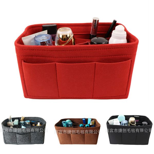 women felt makeup bag organizer handbag multi-functional box travel cosmetic bags girl toiletry storage large make up purse
women felt makeup bag organizer handbag multi-functional box travel cosmetic bags girl toiletry storage large make up purse