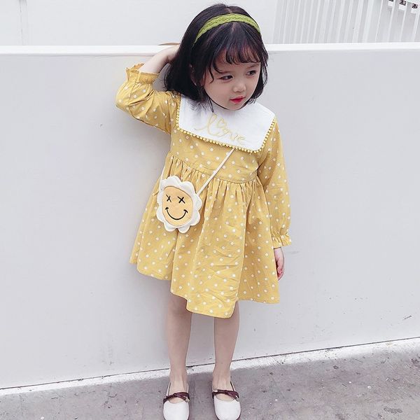 casual 2020 fashion girls polka dot print dress summer child shoulder bag long sleeve dresses kids' clothing sz, Red;yellow
casual 2020 fashion girls polka dot print dress summer child shoulder bag long sleeve dresses kids' clothing sz, Red;yellow